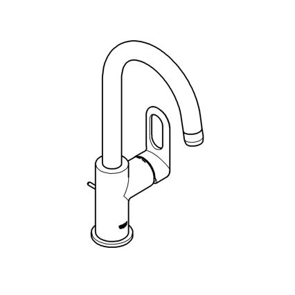 GROHE 23091000 - Wastafelkraan BAULOOP 310 mm glanzend chroom