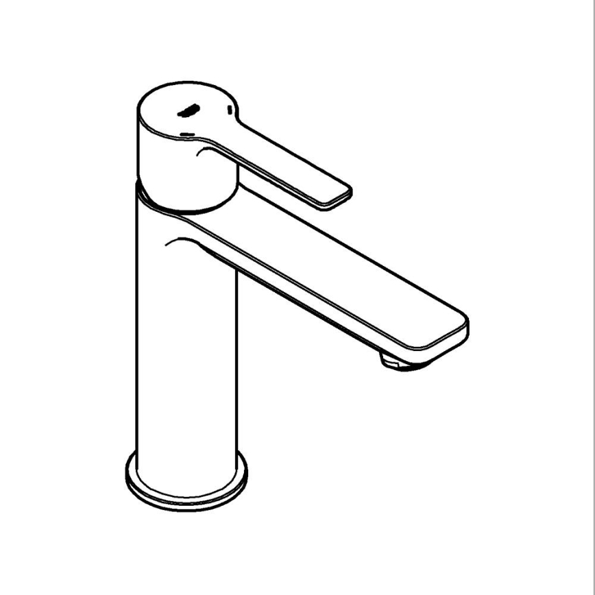 GROHE 23106AL1 - Wastafelmengkraan LINEARE maat S grafiet
