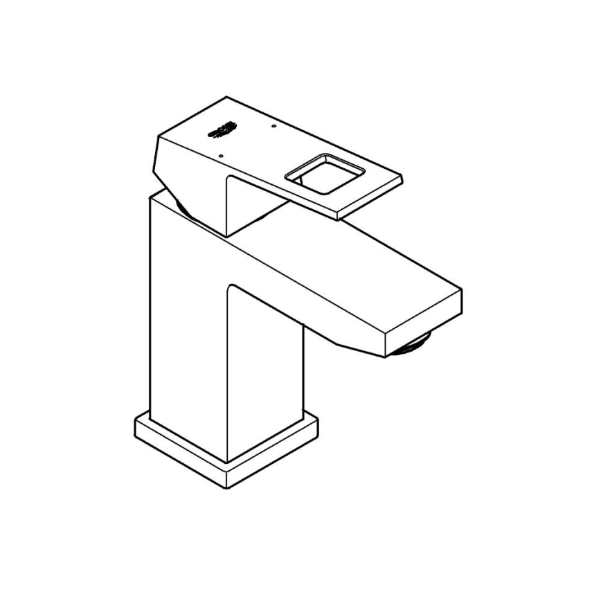 GROHE 2313200E - Wastafelkraan EUROCUBE maat S, glanzend chroom