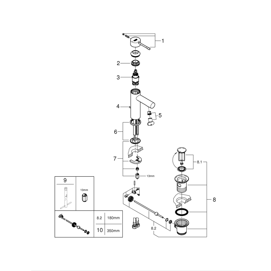 GROHE 23379001 - ESSENCE wastafelkraan, glanzend chroom