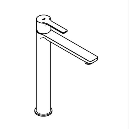 GROHE 23405AL1 - Wastafelkraan LINEARE maat XL grafiet