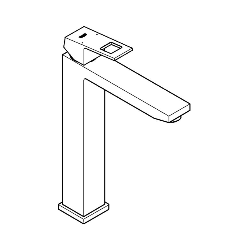 GROHE 23406000 - Wastafelkraan EUROCUBE, XL-formaat, glanzend chroom