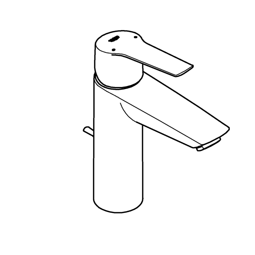 GROHE 234552432 - Wastafelkraan START 192 mm zwart