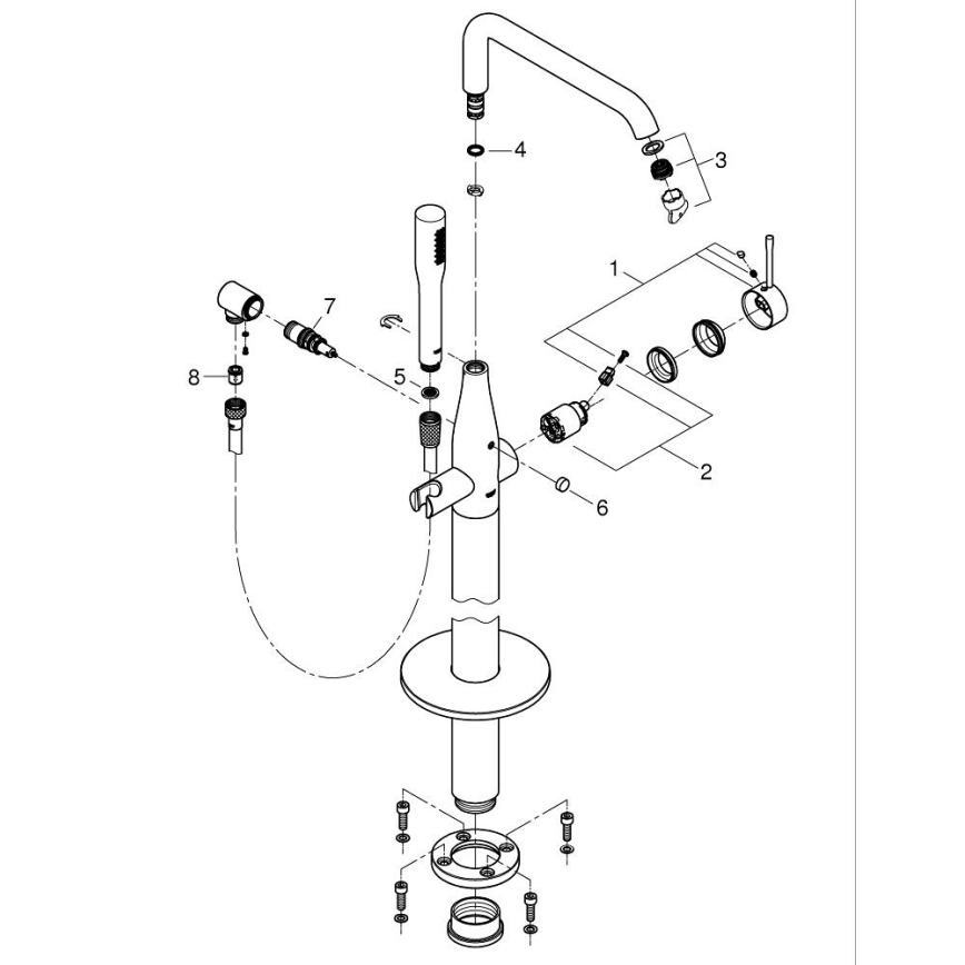 GROHE 23491AL1 - Badmengkraan ESSENCE 277 mm grafiet
