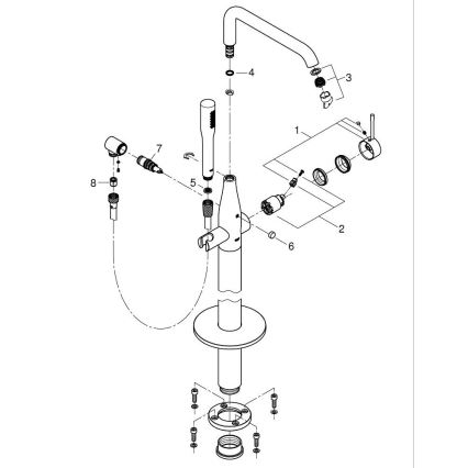 GROHE 23491GN1 - Gouden badmengkraan ESSENCE 277 mm