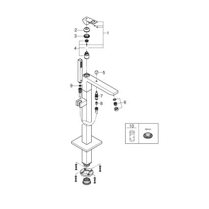 GROHE 23672001 - Badmengkraan EUROCUBE 298 mm glanzend chroom