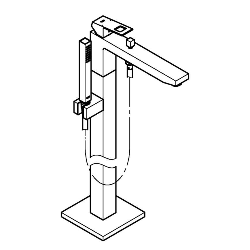 GROHE 23672001 - Badmengkraan EUROCUBE 298 mm glanzend chroom