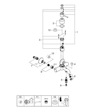 GROHE 23787000 - Badmengkraan START CLASSIC DN 15, glanzend chroom