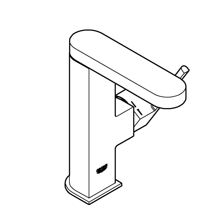GROHE 23872003 - Wastafelmengkraan PLUS M glanzend chroom