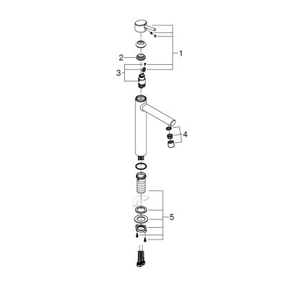 GROHE 23920001 - Wastafelkraan CONCETTO maat XL glanzend chroom