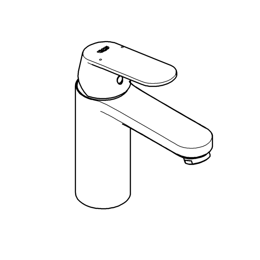 GROHE 23926000 - Wastafelmengkraan DN 15 maat M, glanzend chroom