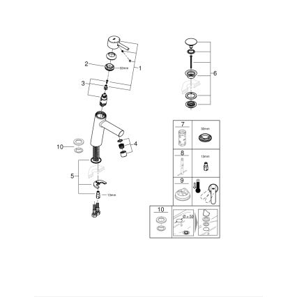 GROHE 23932001 - Wastafelkraan EUROSMART maat M glanzend chroom