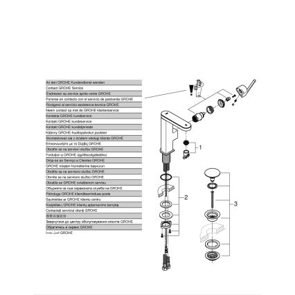 GROHE 23958003 - PLUS mengkraan maat M, glanzend chroom