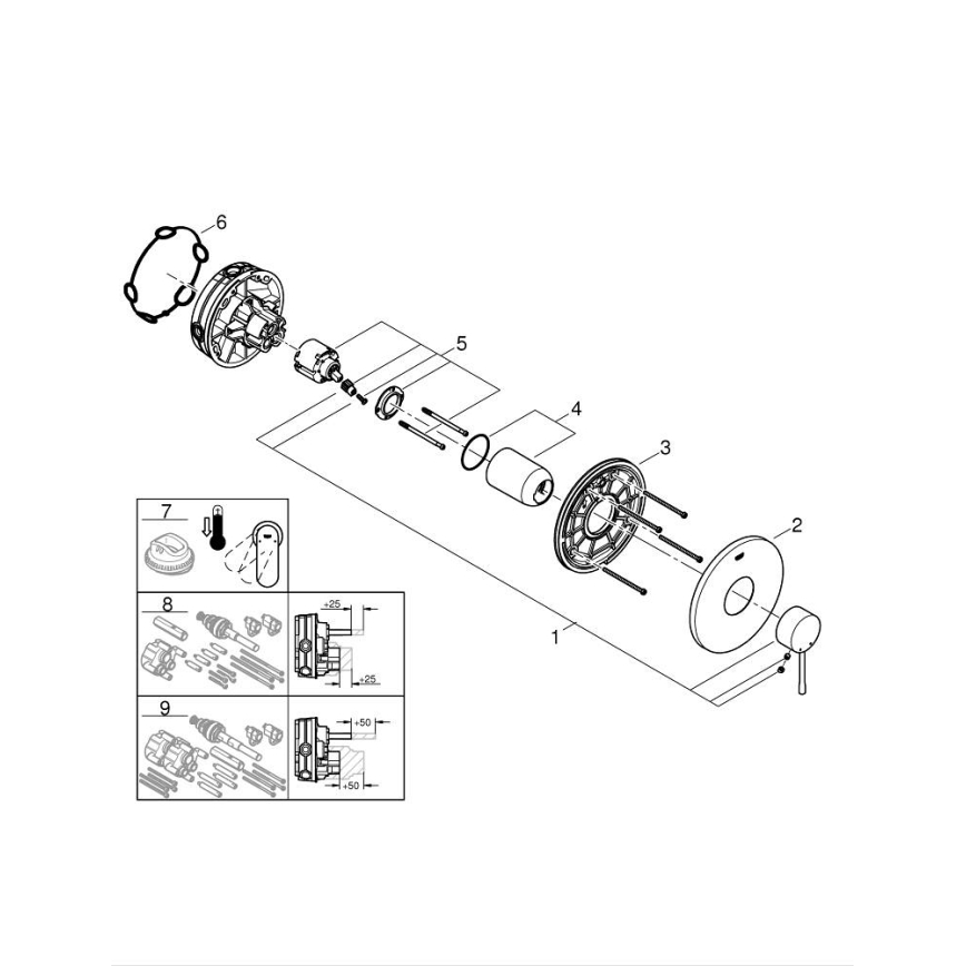 GROHE 24057GN1 - Douchekraan ESSENCE geborsteld goud