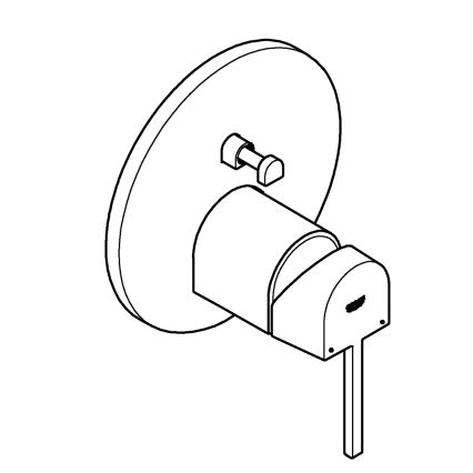 GROHE 24060003 - PLUS-mengkraan, glanzend chroom