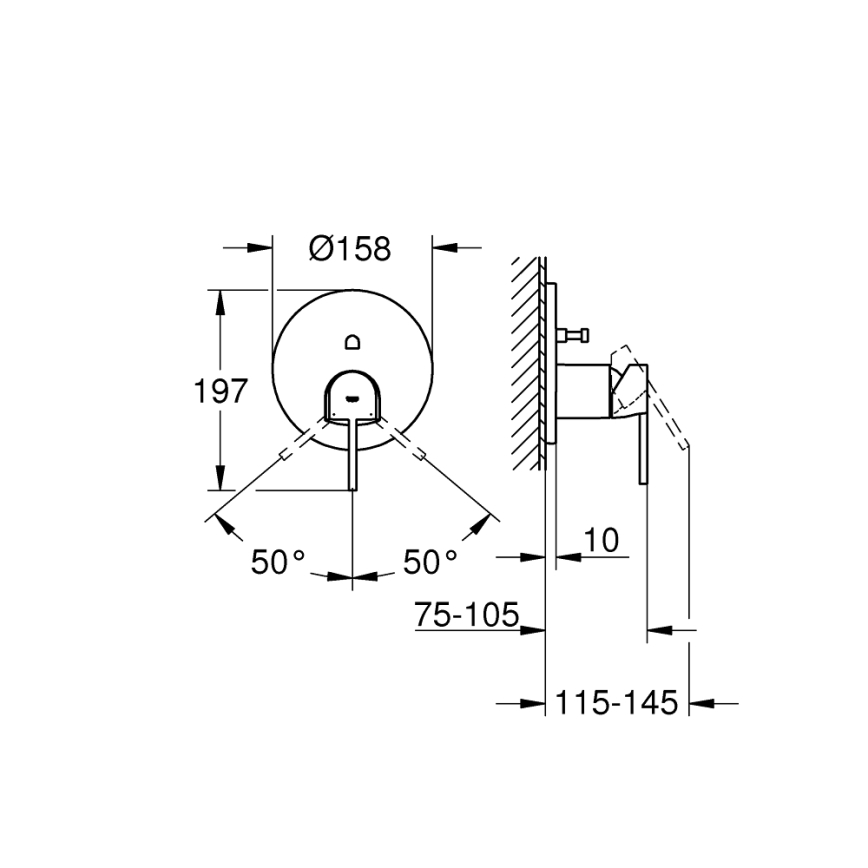 GROHE 24060003 - PLUS-mengkraan, glanzend chroom