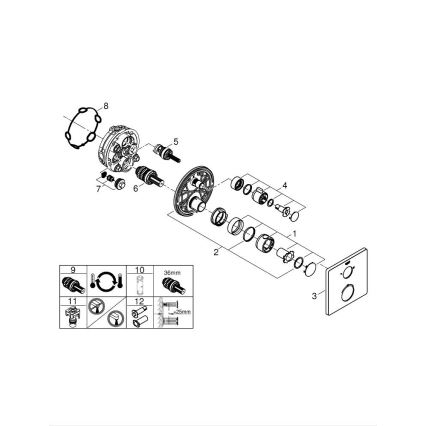 GROHE 24079000 - GROHTHERM thermostatische douchemengkraan, glanzend chroom