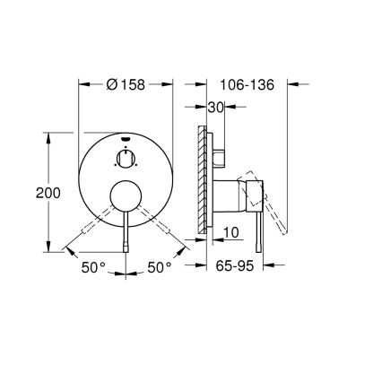 GROHE 24092AL1 - ESSENCE mengkraan grafiet