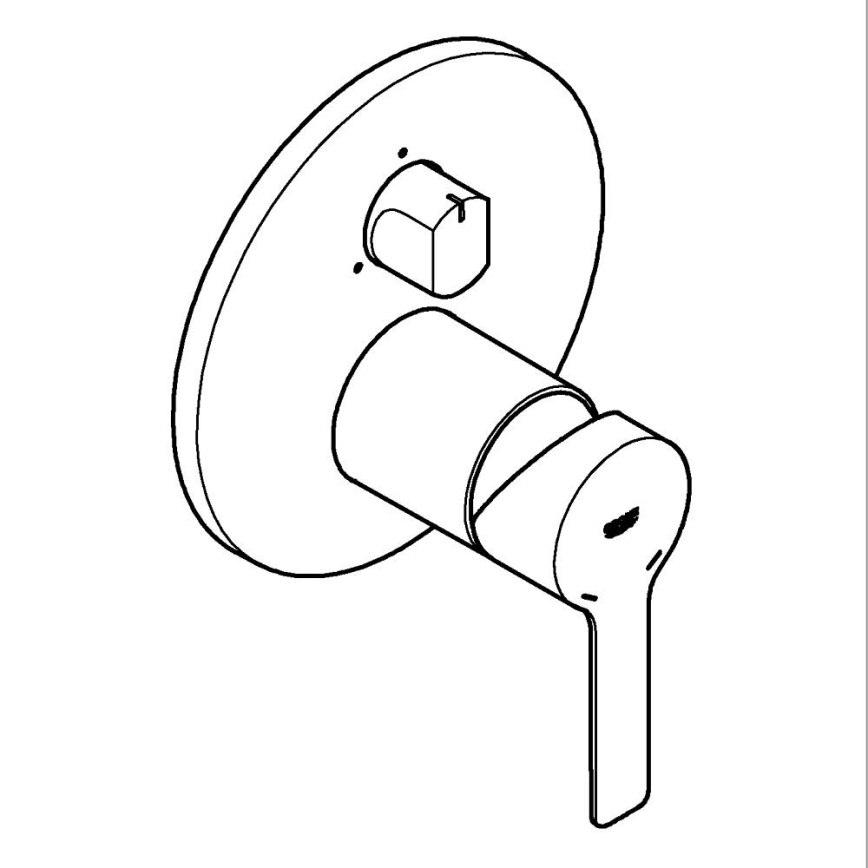 GROHE 24095001 - LINEARE mengkraan glanzend chroom