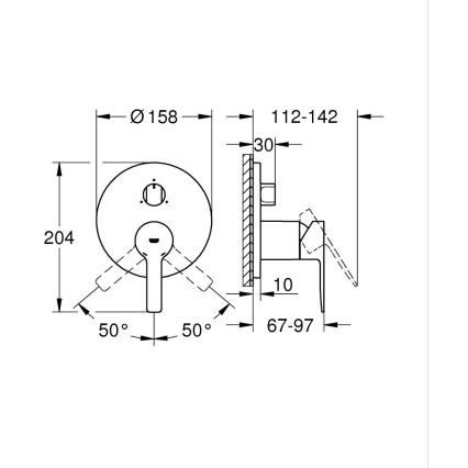 GROHE 24095001 - LINEARE mengkraan glanzend chroom