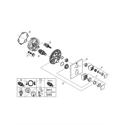 GROHE 24154000 - Thermostatische mengkraan GROHTHERM CUBE glanzend chroom
