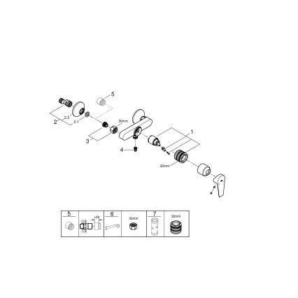 GROHE 24197001 - START EDGE DN 15 douchemengkraan, glanzend chroom