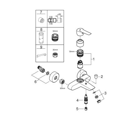GROHE 242062432 - Badkraan START DN 15 zwart