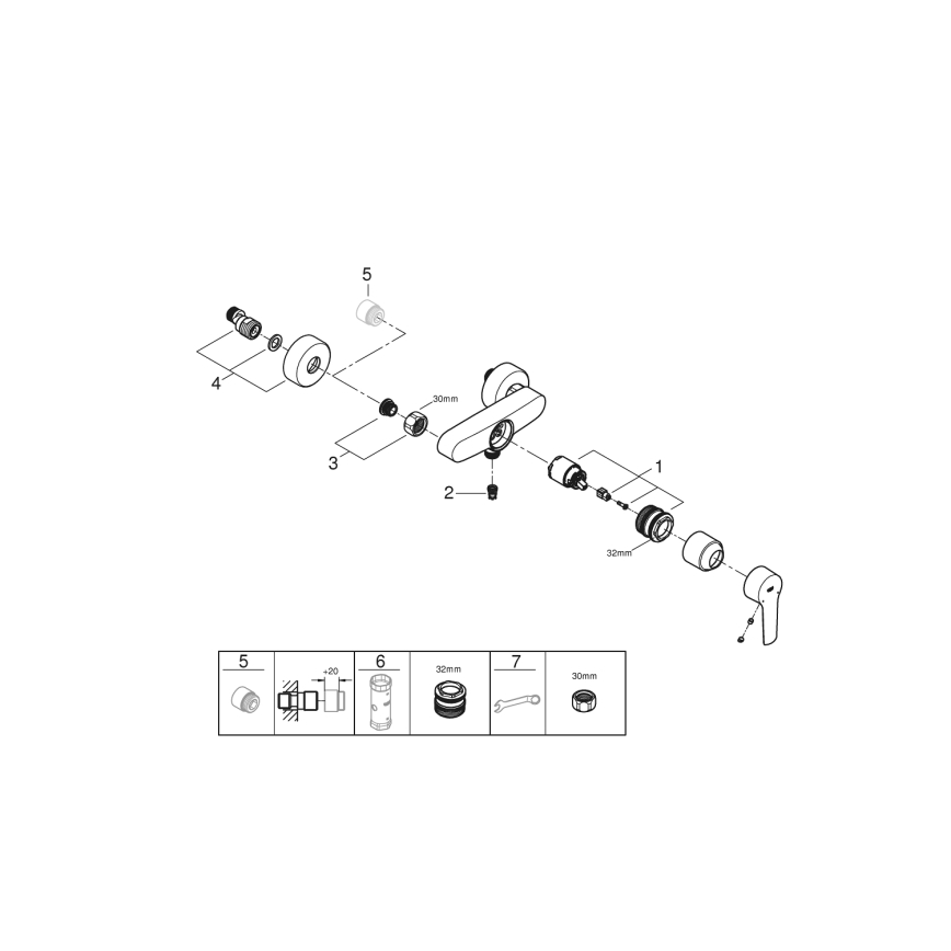 GROHE 242082432 - START douchemengkraan DN 15 zwart