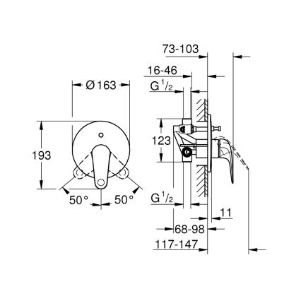 GROHE 24336001 - Badmengkraan SWIFT DN 15 glanzend chroom