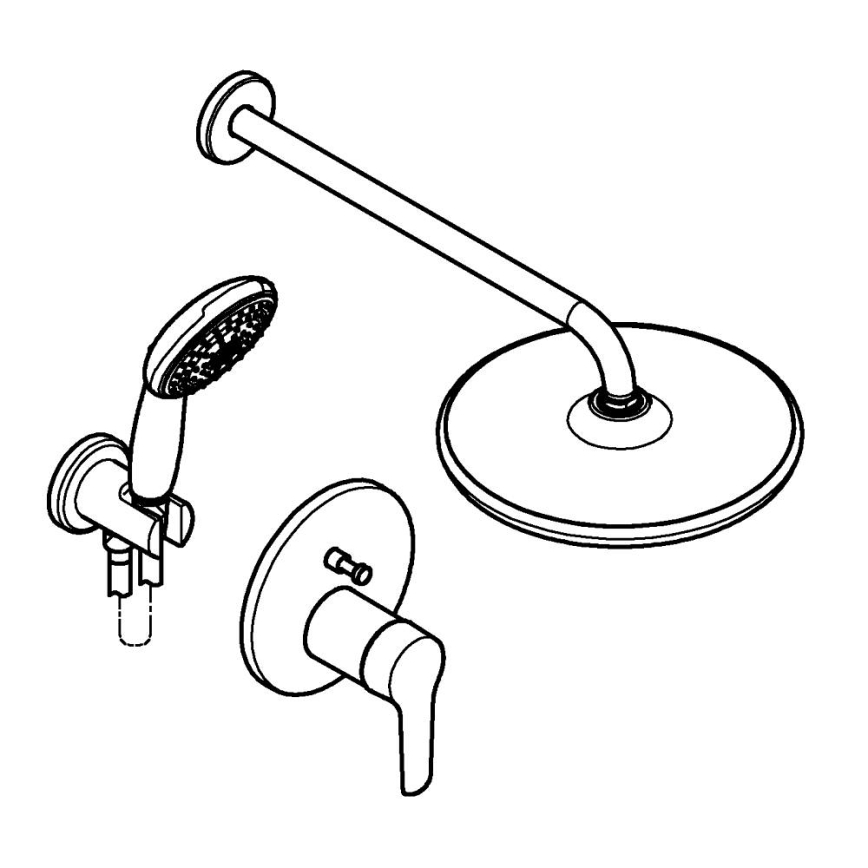 GROHE 25292000 - Inbouwdouchesysteem VITALIO START 250 chroom