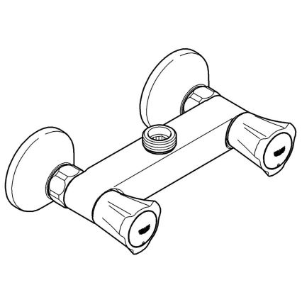 GROHE 26009001 - Douchekraan COSTA L DN 15 glanzend chroom