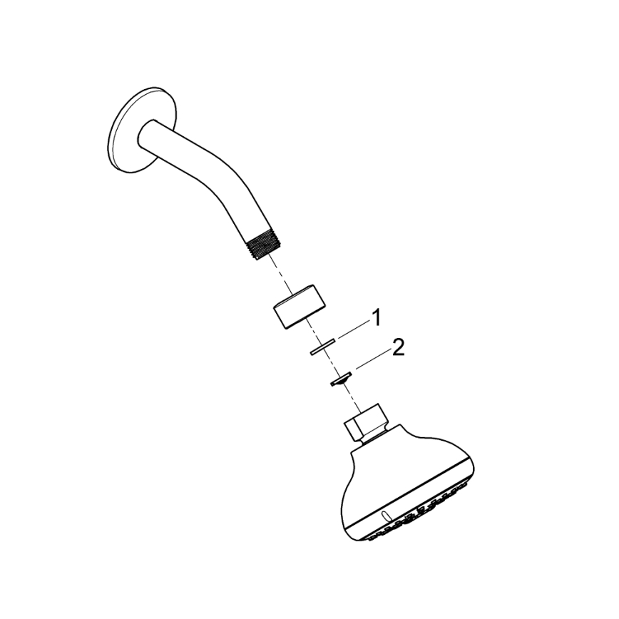 GROHE 26088001 - Hoofddouche TEMPESTA 100, 100 mm, glanzend chroom