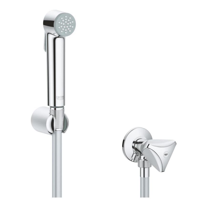 GROHE 26357000 - Wandset met hoekstopkraan, glanzend chroom
