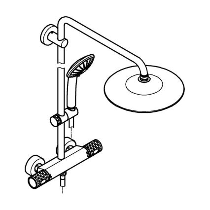 GROHE 26403KF2 - Douchesysteem VITALIO JOY 260 zwart