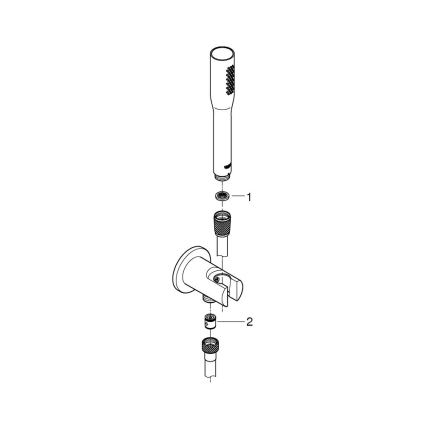 GROHE 26404000 - Handdouche STICK met doucheslang en wandhouder, glanzend chroom