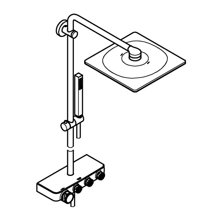 GROHE 26508000 - Douchesysteem EUPHORIA SMARTCONTROL 310 CUBE, glanzend chroom