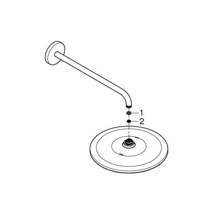 GROHE 26558000 - Set met hoofddouche RAINSHOWER MONO 310 422 mm glanzend chroom