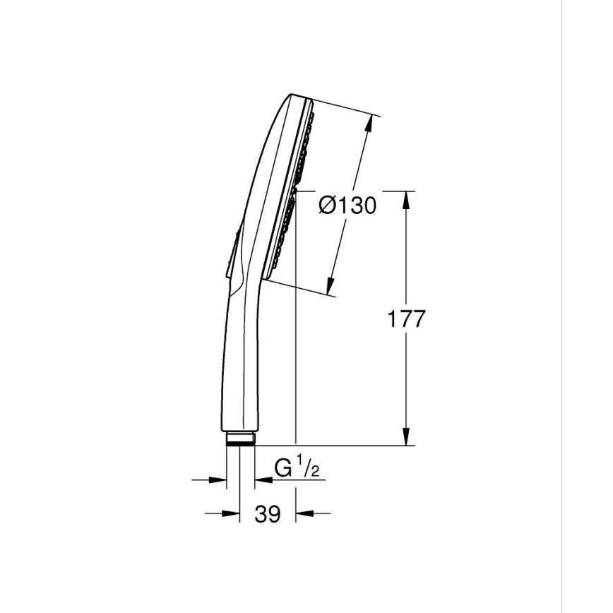 GROHE 26574DL0 - Handdouche RAINSHOWER SMARTACTIVE 130 mm geborsteld koper