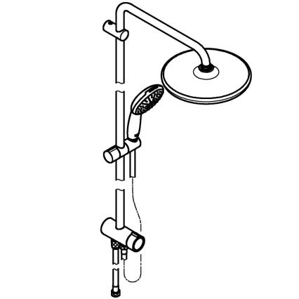 GROHE 266802431 - Douchesysteem VITALIO START SYSTEM 250 390 mm zwart