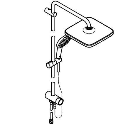 GROHE 266982431 - Douchesysteem VITALIO COMFORT 250 390 mm zwart