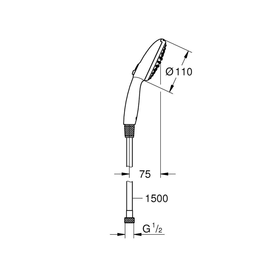 GROHE 26972001 - Handdouche VITALIO START 110 O 110 mm glanzend chroom