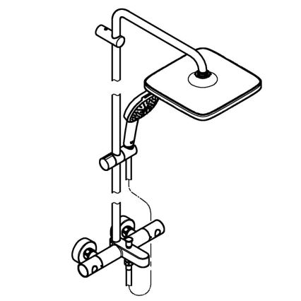 GROHE 26984001 - Douchesysteem VITALIO COMFORT 390 mm glanzend chroom