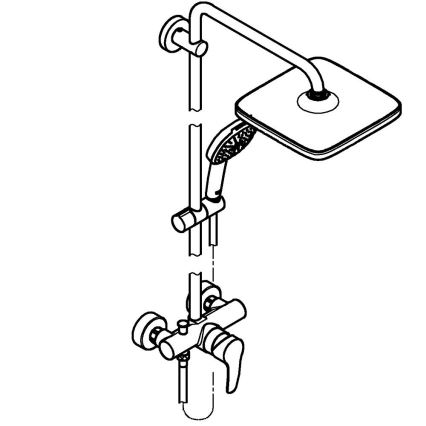 GROHE 26985001 - VITALIO COMFORT 250 douchesysteem, 250 × 250 mm, glanzend chroom