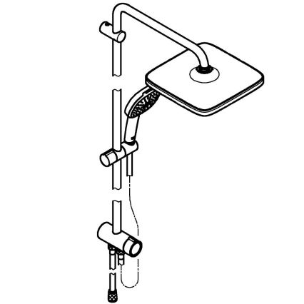 GROHE 26986001 - Douchesysteem VITALIO COMFORT 250 glanzend chroom