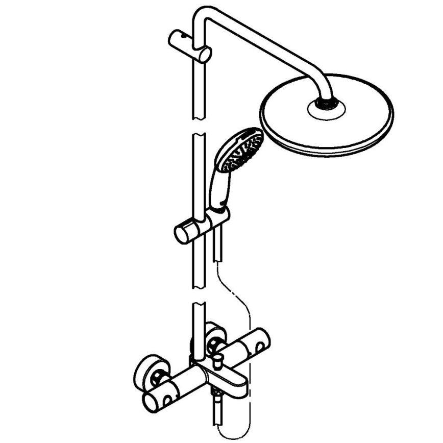 GROHE 269882431 - Douchesysteem VITALIO START SYSTEM 250 390 mm zwart