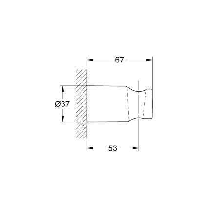 GROHE 27056000 - Wandhouder voor RAINSHOWER, glanzend chroom