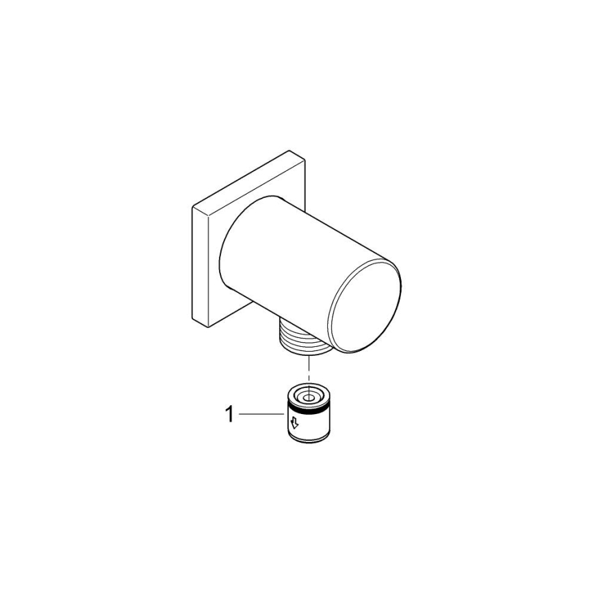 GROHE 27076000 - Wandbocht RAINSHOWER glanzend chroom