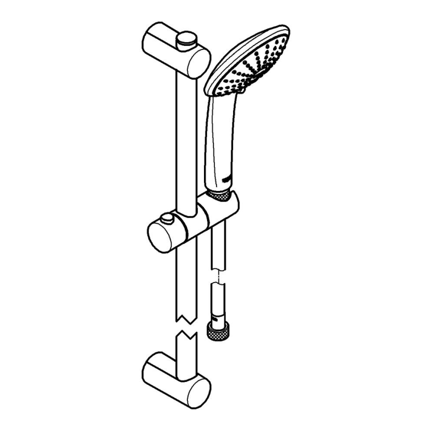 GROHE 27326000 - Doucheset VITALIO JOY 600 mm glanzend chroom