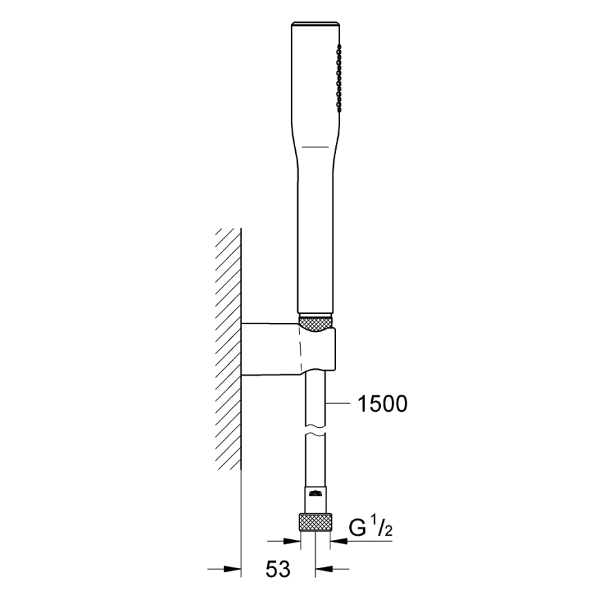 GROHE 27369000 - Doucheset EUPHORIA COSMOPOLITAN STICK 1500 mm, glanzend chroom