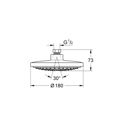 GROHE 27492000 - Hoofddouche EUPHORIA COSMOPOLITAN O 180 mm glanzend chroom